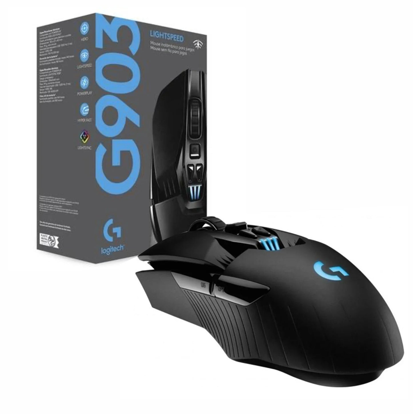 Mouse Logitech Gamer G903 Hero Lightspeed inalámbrico - Tecatech-uy