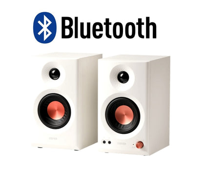 Parlantes Edifier MR3 de estudio blancos bluetooth