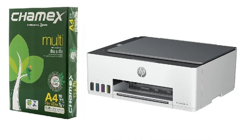 Impresora multifuncion HP Smart Tank 520 + resma A4