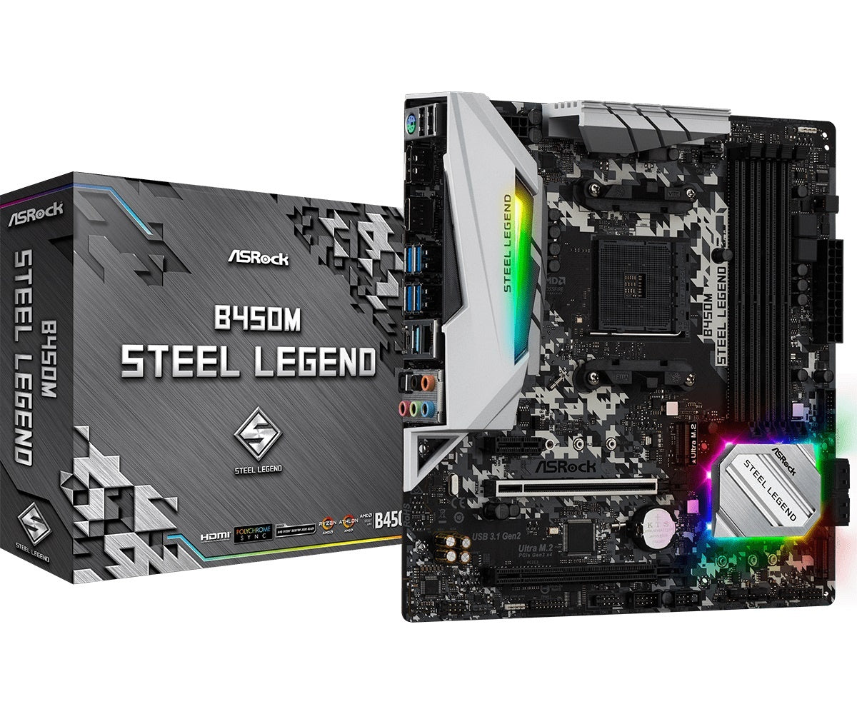 Mother Asrock B450M Steel Legend RGB AM4