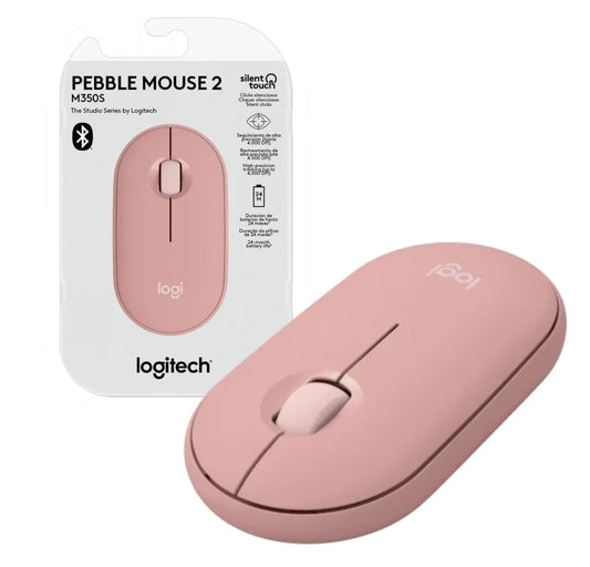 Mouse Logitech M350S Pebble 2 bluetooth rosa - Tecatech-uy