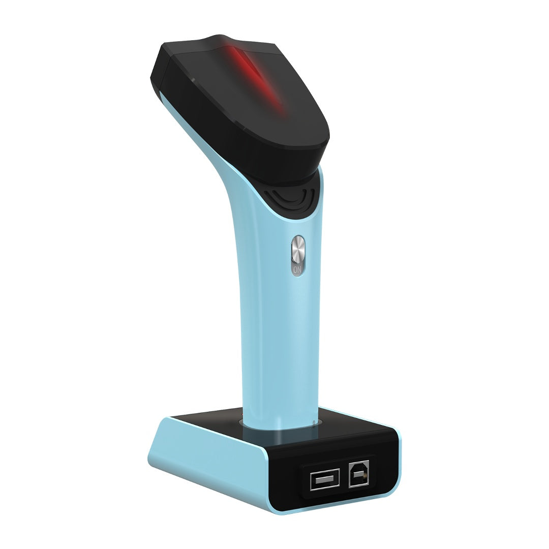 Lector de código de barras Netum 2D inalámbrico con base