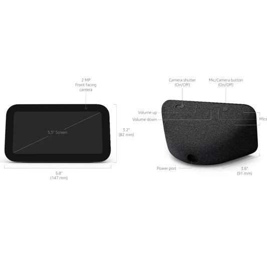 Parlante inteligente Amazon Echo Show 5 blanco - Tecatech-uy