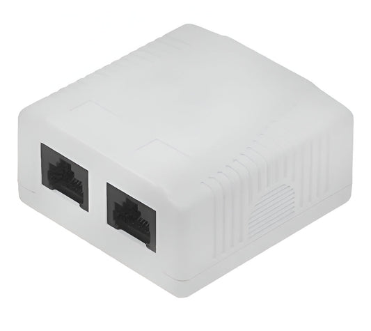 Caja de pared NRG+ RJ-45 2 puertos CAT6