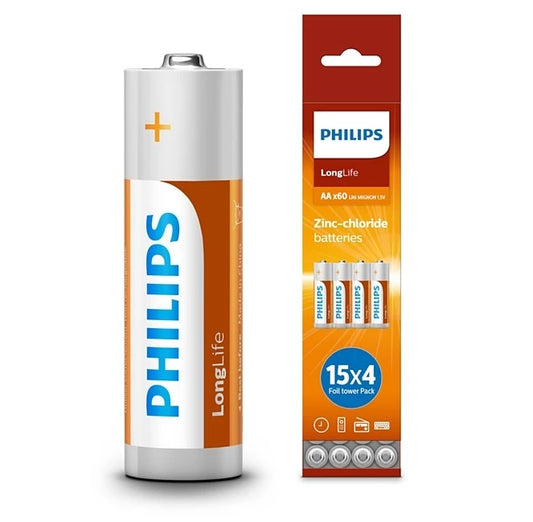Pilas Philips Longlife AA x 60