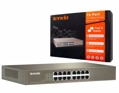 Switch Tenda 16 puertos gigabit - Tecatech-uy