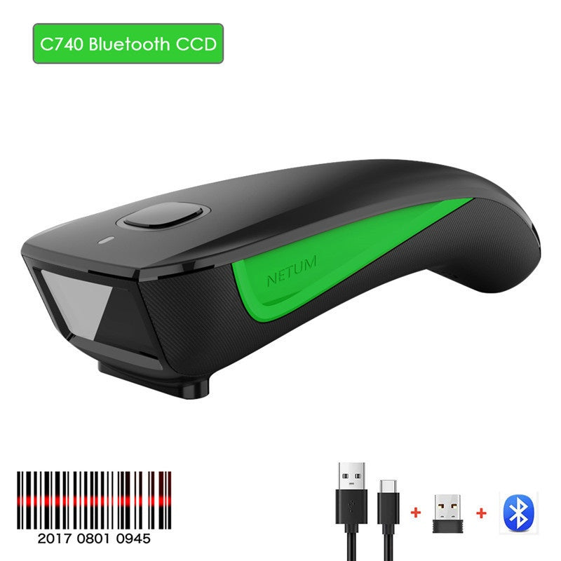 Lector de código de barras Netum 1D compacto inalámbrico