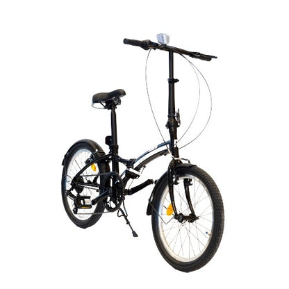 Bicicleta plegable 7 velocidades rodado 20 negro