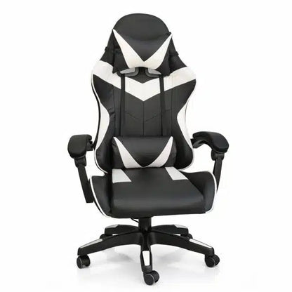 Silla Gamer ergonómica con masajes negra y blanca