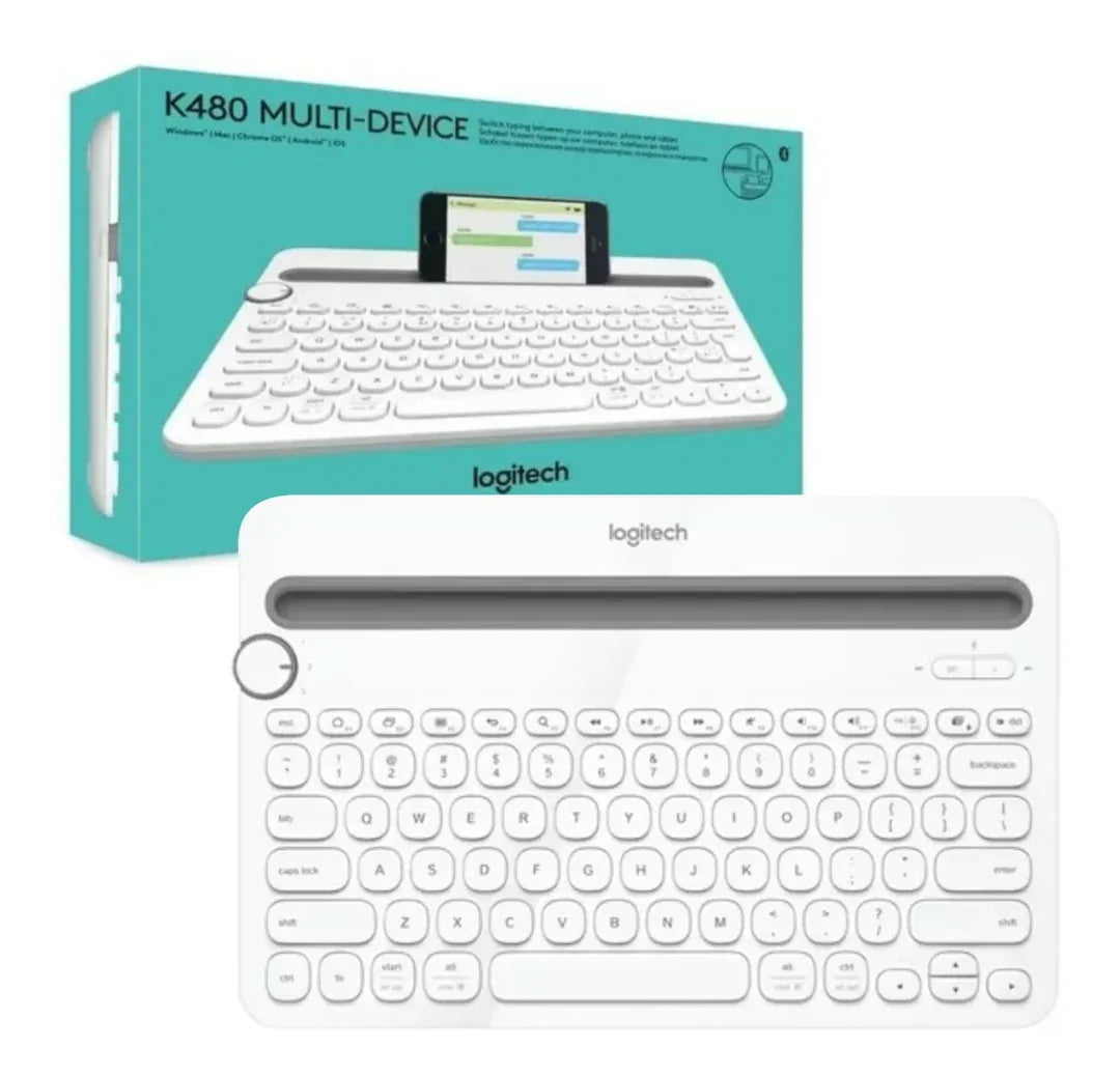 Teclado Logitech K480 bluetooth blanco - Tecatech-uy