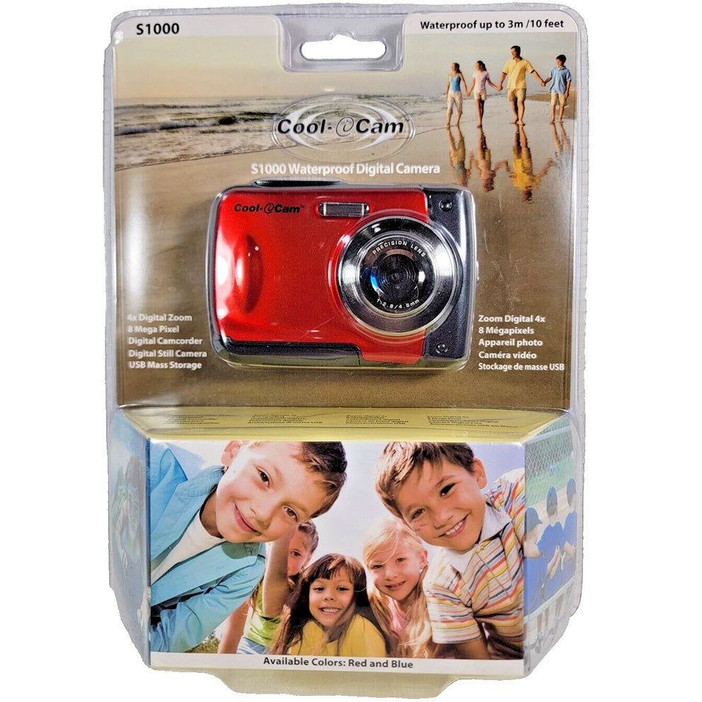 Cámara digital iON 8MP Waterproof roja