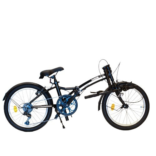 Bicicleta plegable 7 velocidades rodado 20 negro