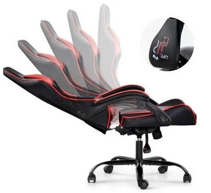 Silla Gamer Lumax ROM negro/rojo