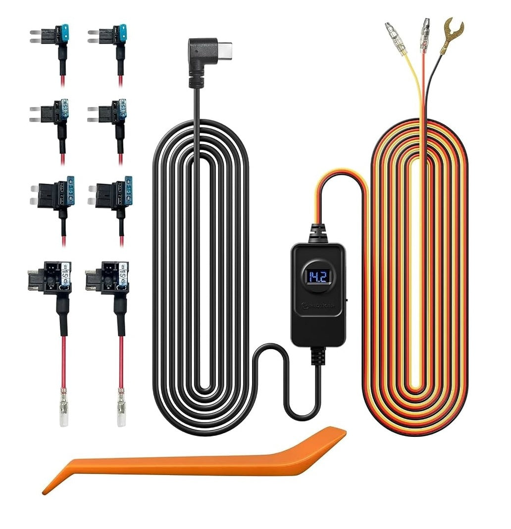 Kit de Cableado Duro Redtiger USB-C 12-24V a 5V para Dashcam