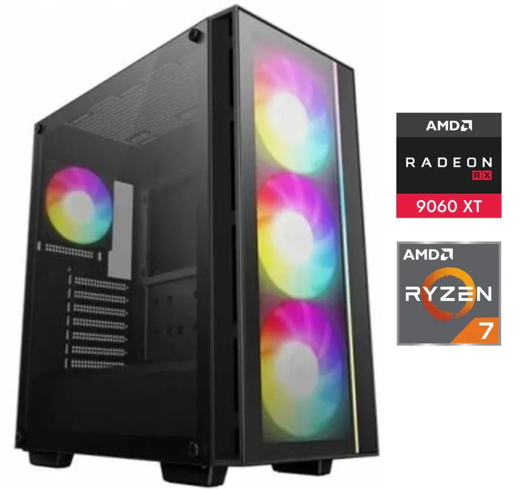 Equipo Gamer Ryzen 7 7700X, 16GB, 1TB NVMe, RX9060XT 16GB - Tecatech-uy