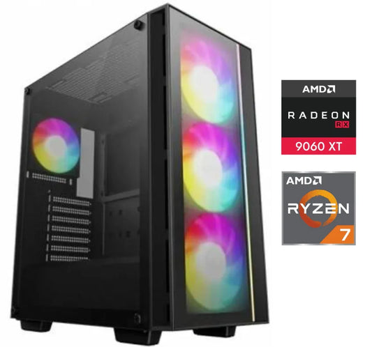 Equipo Gamer Ryzen 7 7700X, 16GB, 1TB NVMe, RX9060XT 16GB - Tecatech-uy