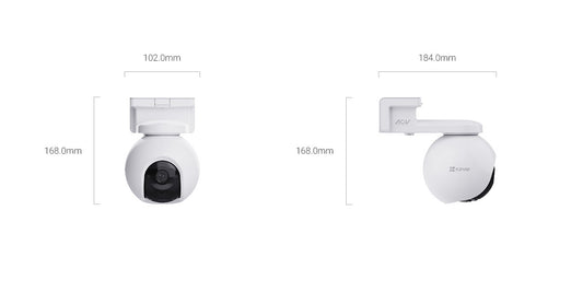 Camara Wifi 6+4G Ezviz EB8 8MP 4K + Panel solar