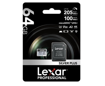 Memoria microSDXC Lexar Pro 64GB Silver Plus