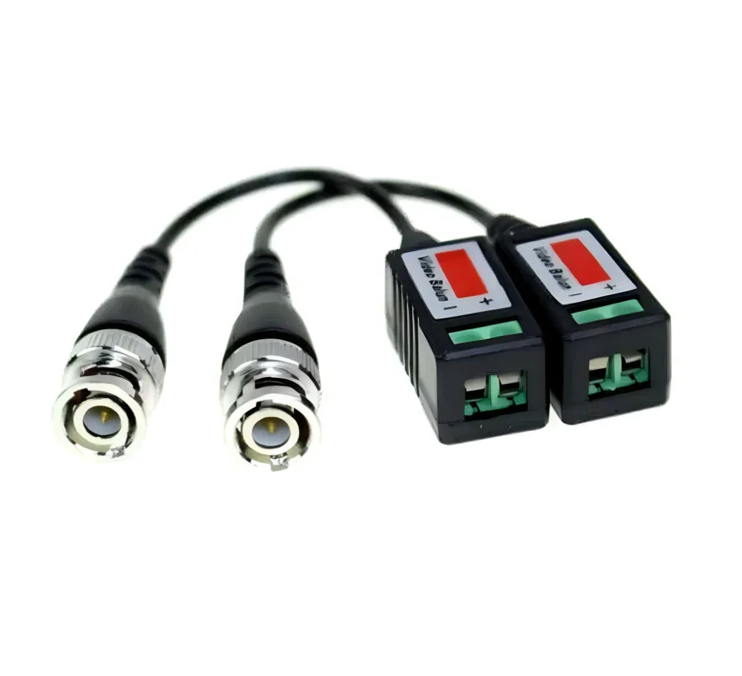 Balun Pasivo NRG+ 5MP para CCTV (2 unidades) - Tecatech-uy