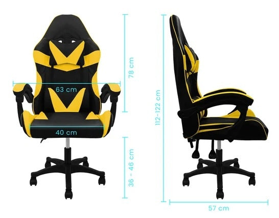 Silla Gamer Lumax ROM negro/amarillo