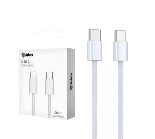 Cable Inkax USB-C 60W 1m blanco