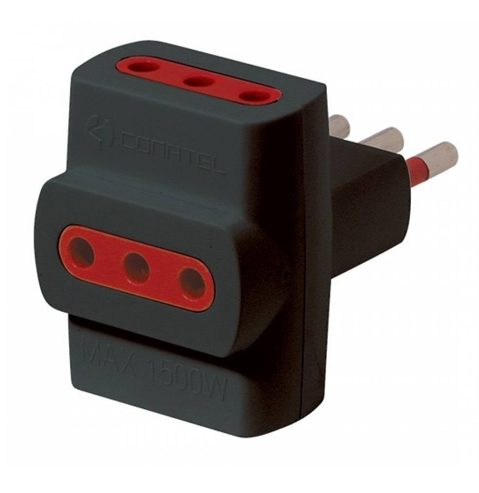 Adaptador 3x3L a ficha 3L Conatel negro