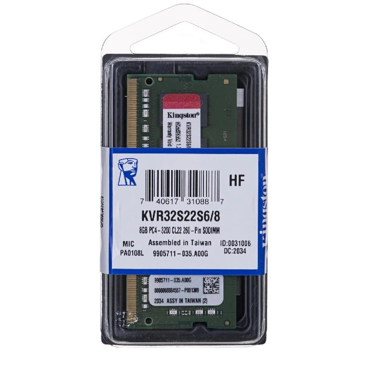 Memoria Kingston DDR4 8GB 3200Mhz sodimm
