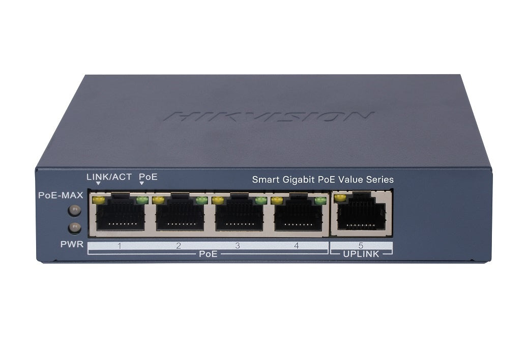 Switch Hikvision Smart 4 puertos gigabit POE