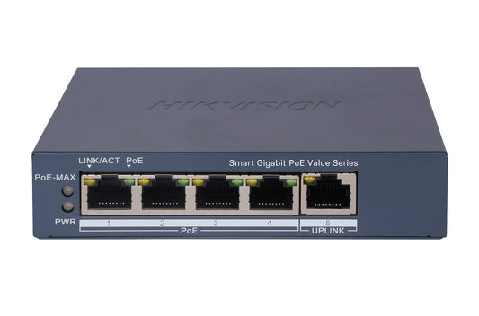 Switch Hikvision Smart 4 puertos gigabit POE