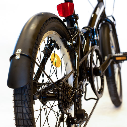 Bicicleta plegable 7 velocidades rodado 20 negro