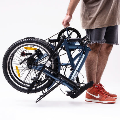 Bicicleta plegable 7 velocidades rodado 20 azul
