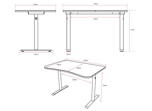 Escritorio Gamer Arozzi Fratello rojo