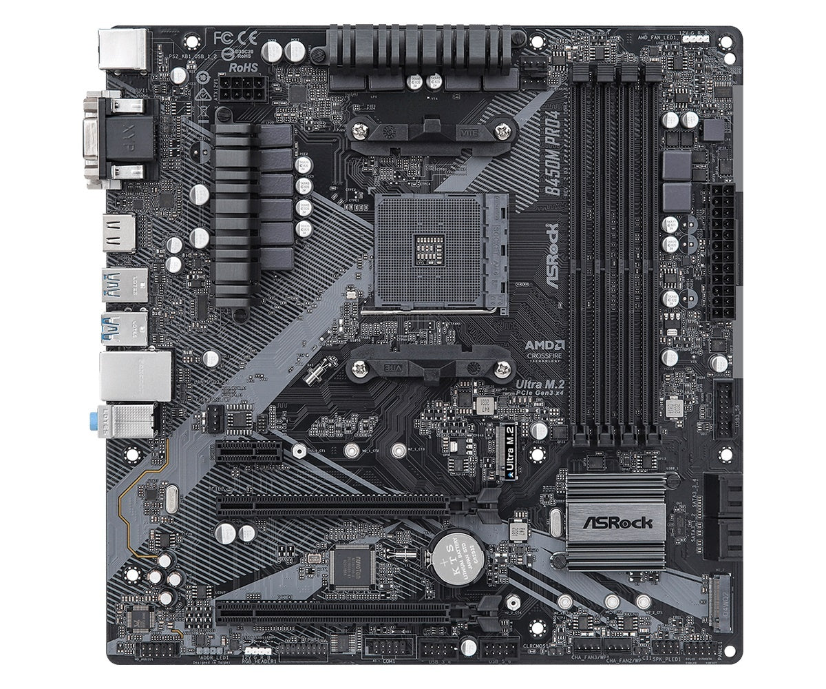 Mother Asrock B450M PRO4 R2.0 AM4