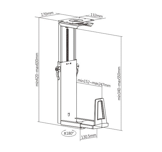 Soporte para PC escritorio hasta 15 Kg