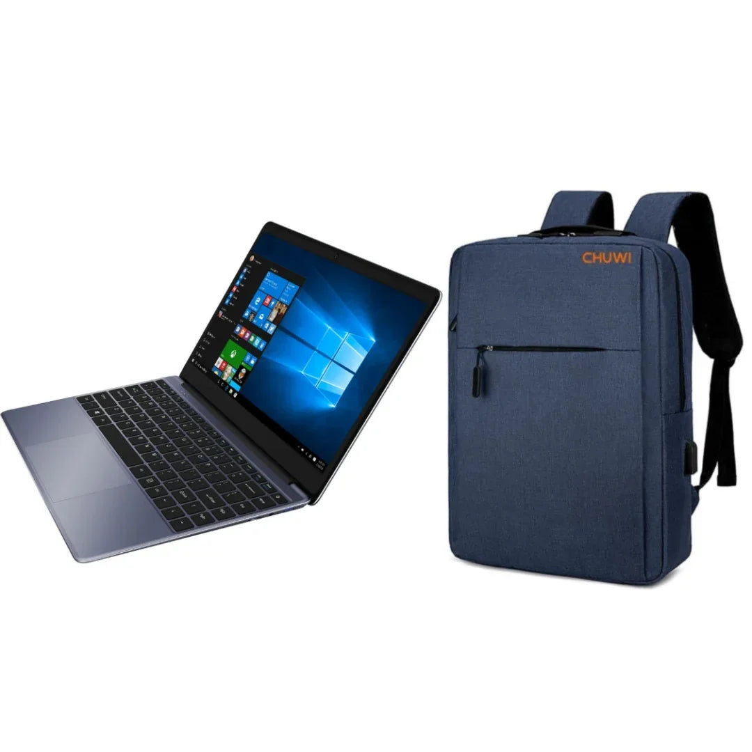 Notebook Chuwi Dualcore + Mochila azul - Tecatech-uy