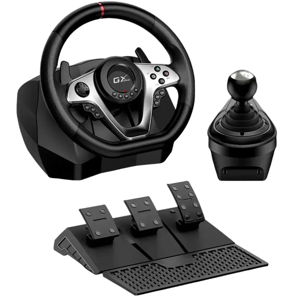 Volante Genius SpeedMaster X1 con vibracion, pedales y cambios - Tecatech-uy