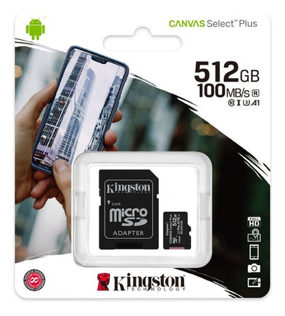 Memoria MicroSD Kingston Select Plus 512GB clase 10