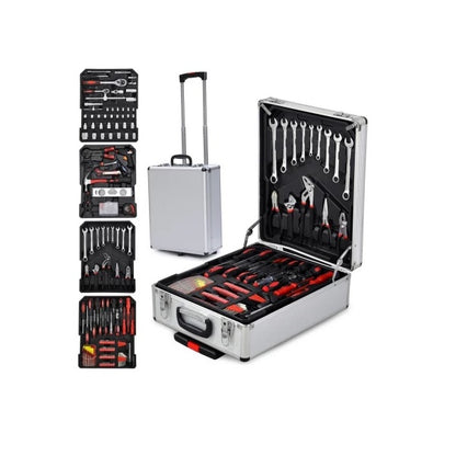 Caja de herramientas con 386 accesorios y carrito