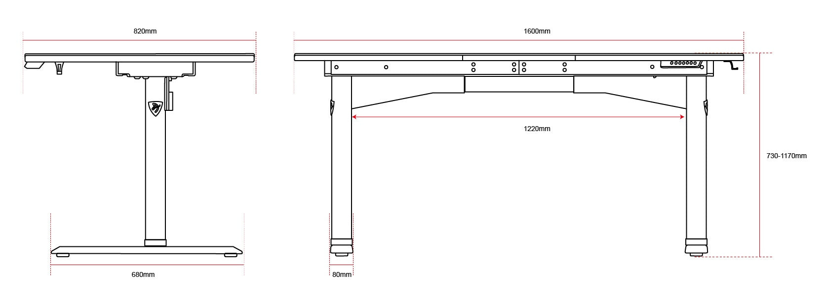 Escritorio Gamer Arozzi Arena Moto negro