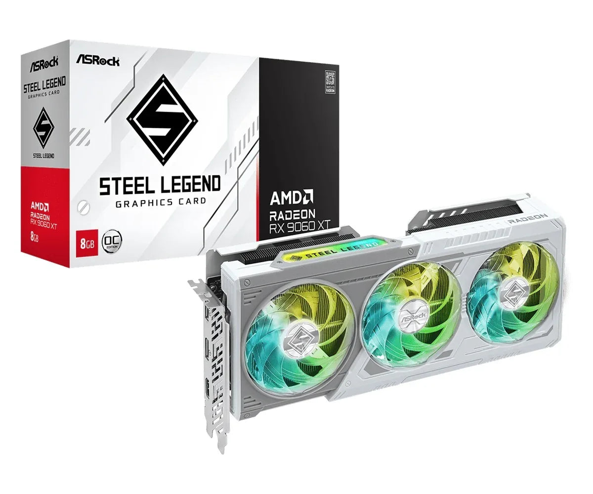 Tarjeta Video Asrock RX9060XT Steel Legend 8GO 8GB - Tecatech-uy