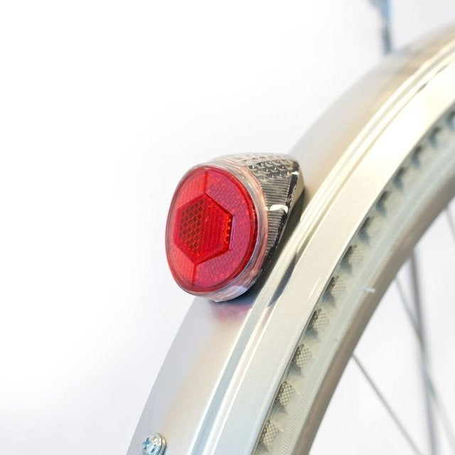 Bicicleta de paseo aluminio c/canasto R26 7V celeste