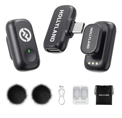 Micrófono Solapero Inalámbrico Hollyland LARK A1 Mini Duo USB-C