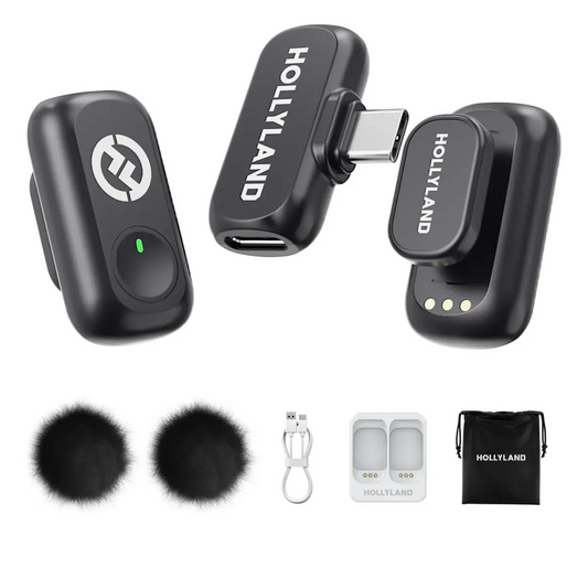 Micrófono Solapero Inalámbrico Hollyland LARK A1 Mini Duo USB-C
