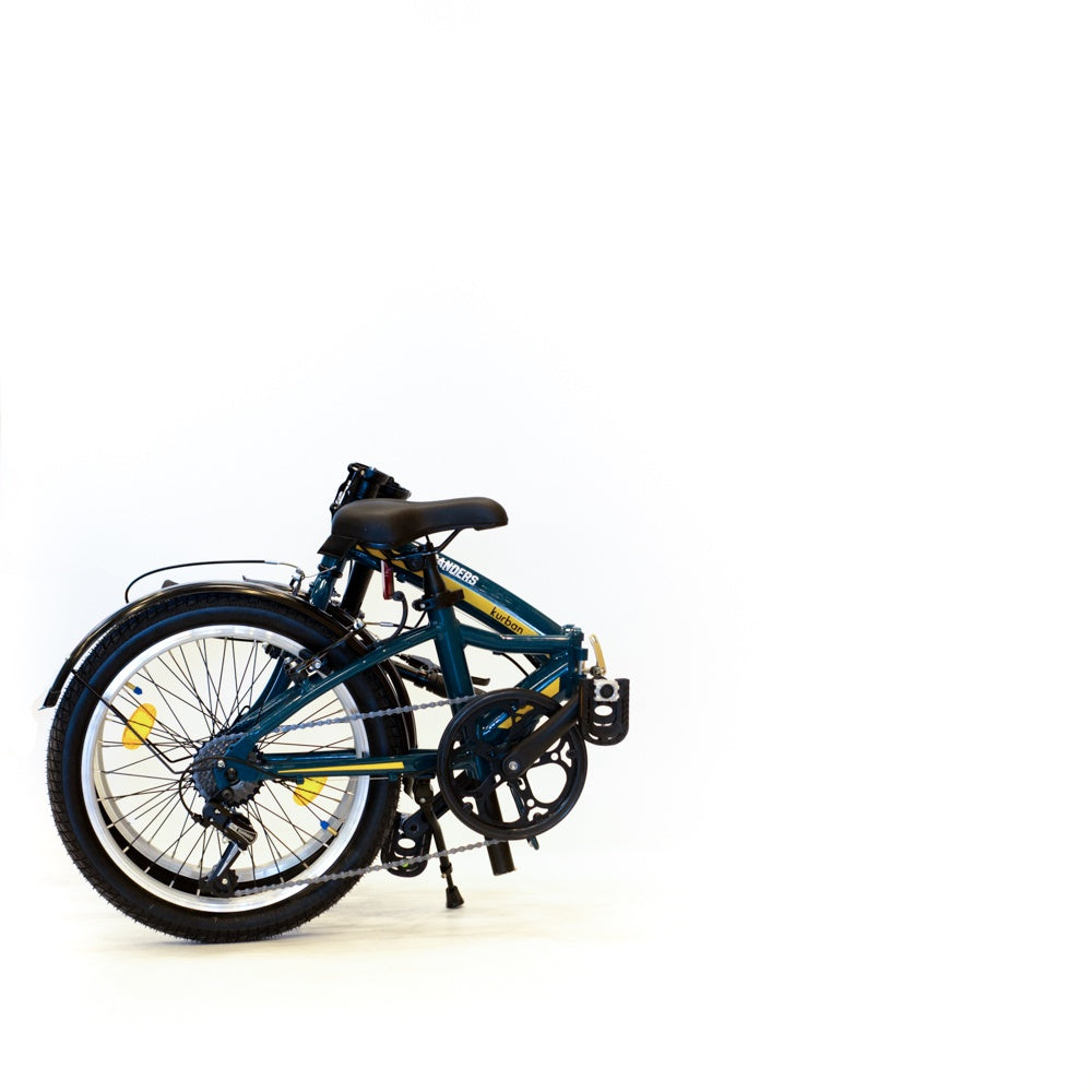 Bicicleta plegable 7 velocidades rodado 20 azul petróleo