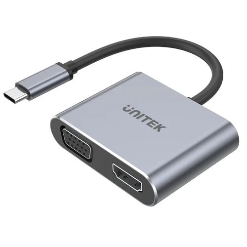 HUB USB-C Unitek 4 en 1 Dual Display, PD 100w