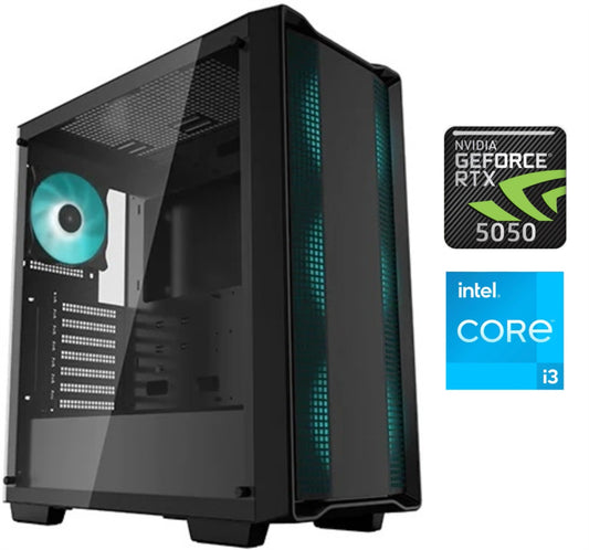 Equipo Gamer Core i3 12100F, 16GB, 500GB, RTX 5050 8GB