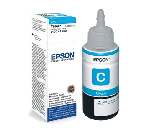 Botella de Tinta Epson a granel 70ml color cyan 