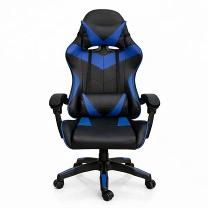 Silla Gamer ergonómica con masajes negra y azul