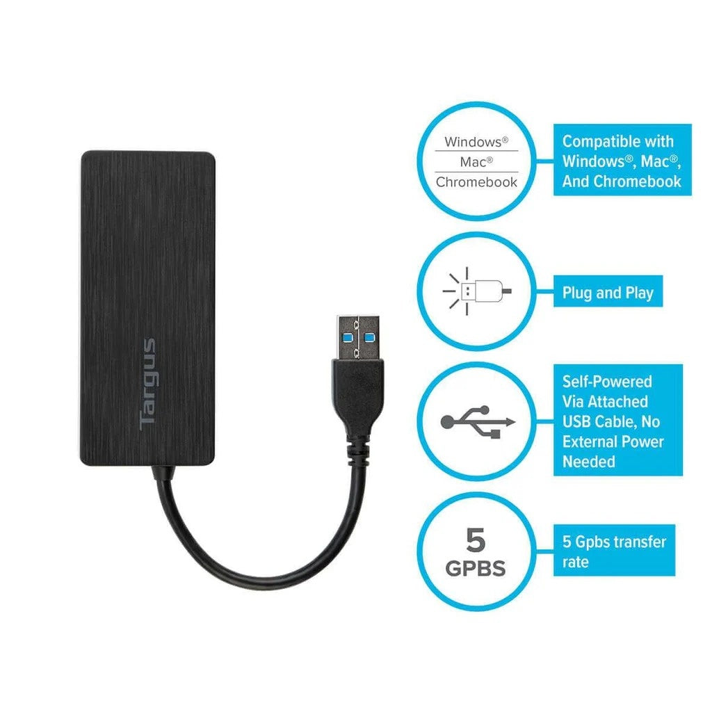 Hub USB Targus 4 puertos USB 3.0