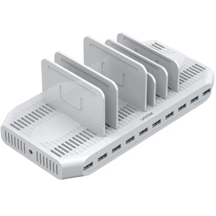 Estación de carga USB Unitek 10 puertos QC 3.0 96W - Tecatech-uy